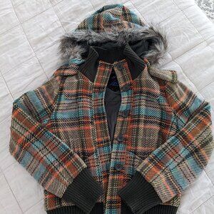 Olive Green Plaid Hooded Jacket | Jack by BB Dakota